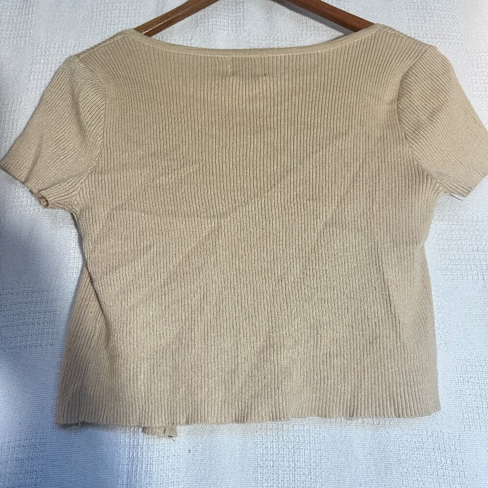 Princess Polly Tan Rib Knit Top - Picture 2 of 4